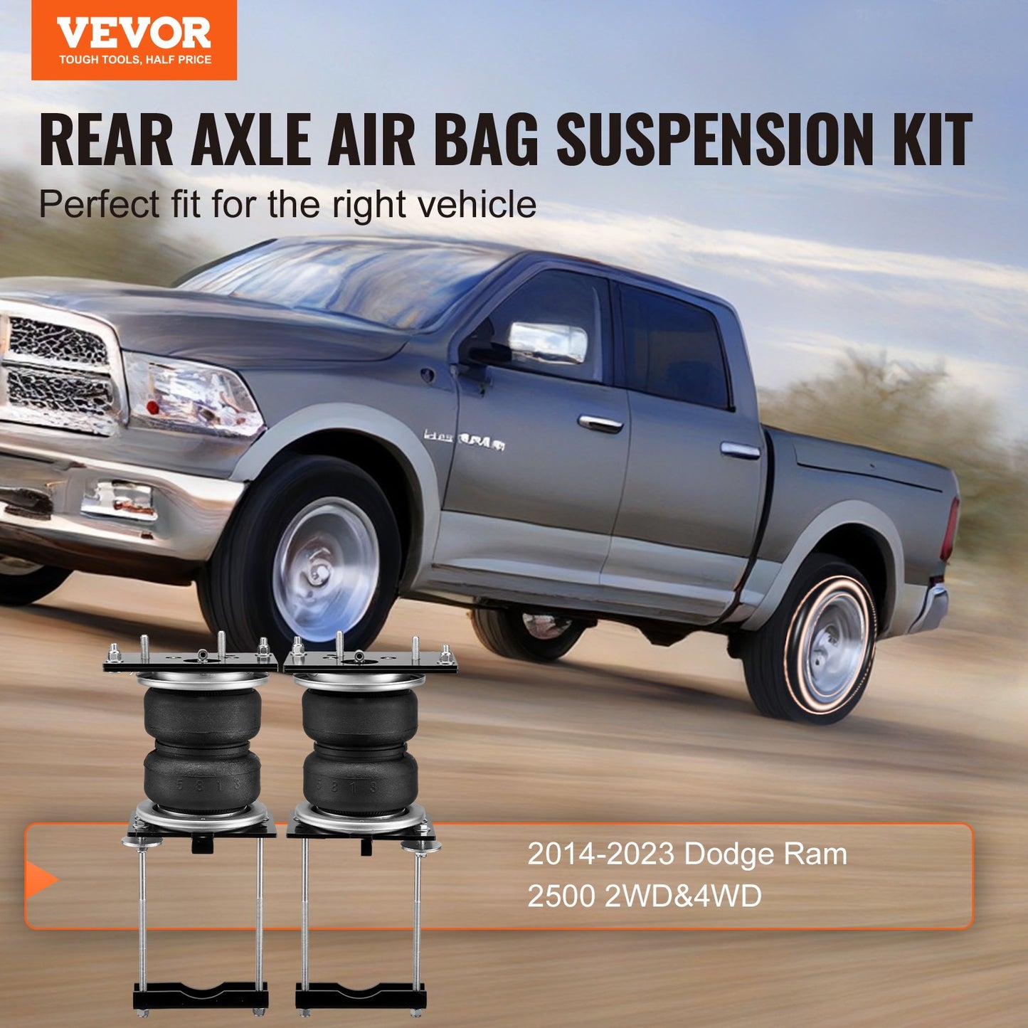 Air Bag Suspension Kit Passar 2014-2023 Dodge Ram 2500 2WD 4WD 5000 lbs