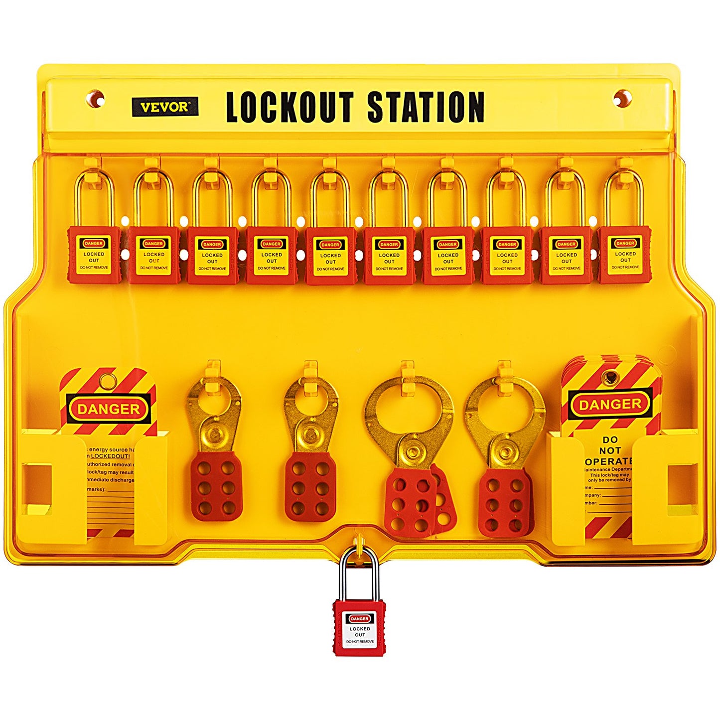 58 PCS Lockout Tagout Kit, Electrical Safety Loto Kit Includes Padlock, Lockout Station, Hasp, Tags &amp; Zip Bands, Lockout Tagout Safety Tools for Industry, Electric Power, Machinery