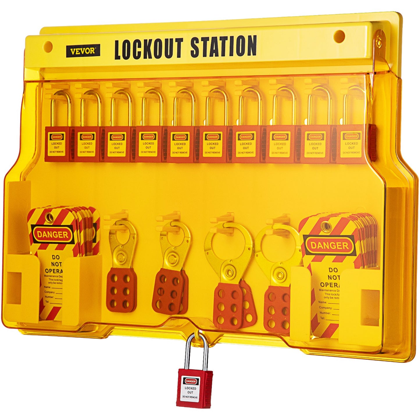 58 PCS Lockout Tagout Kit, Electrical Safety Loto Kit Includes Padlock, Lockout Station, Hasp, Tags &amp; Zip Bands, Lockout Tagout Safety Tools for Industry, Electric Power, Machinery