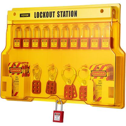 58 PCS Lockout Tagout Kit, Electrical Safety Loto Kit Includes Padlock, Lockout Station, Hasp, Tags &amp; Zip Bands, Lockout Tagout Safety Tools for Industry, Electric Power, Machinery