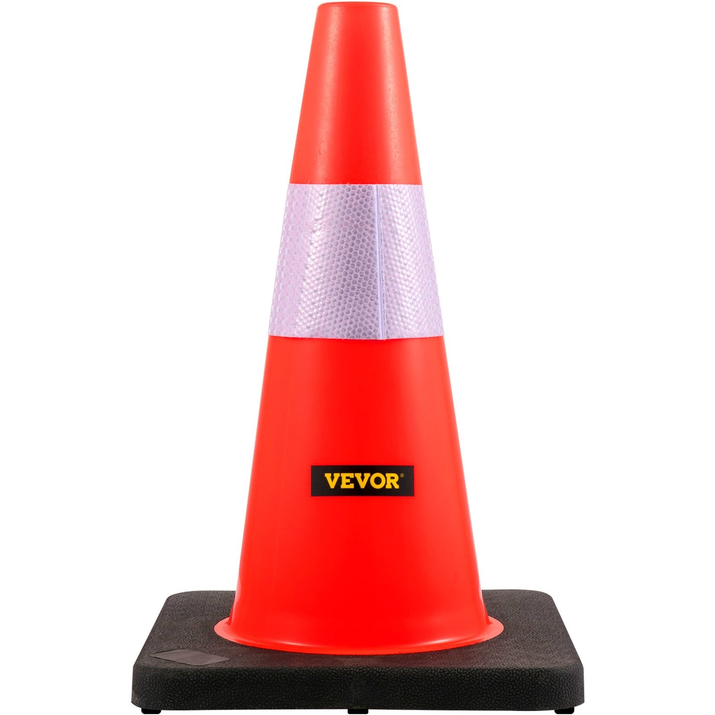 Sicherheitskegel, Verkehrskegel, 45,7 cm, orange, reflektierende Kragen, 5 Stück
