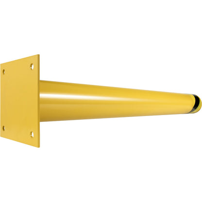 Security bollard, 42 inch height bollard, 4.5 inch diameter steel pipe bollard, yellow steel bollard, steel security bollard with 8 anchor bolts, perfect for traffic sensitive area