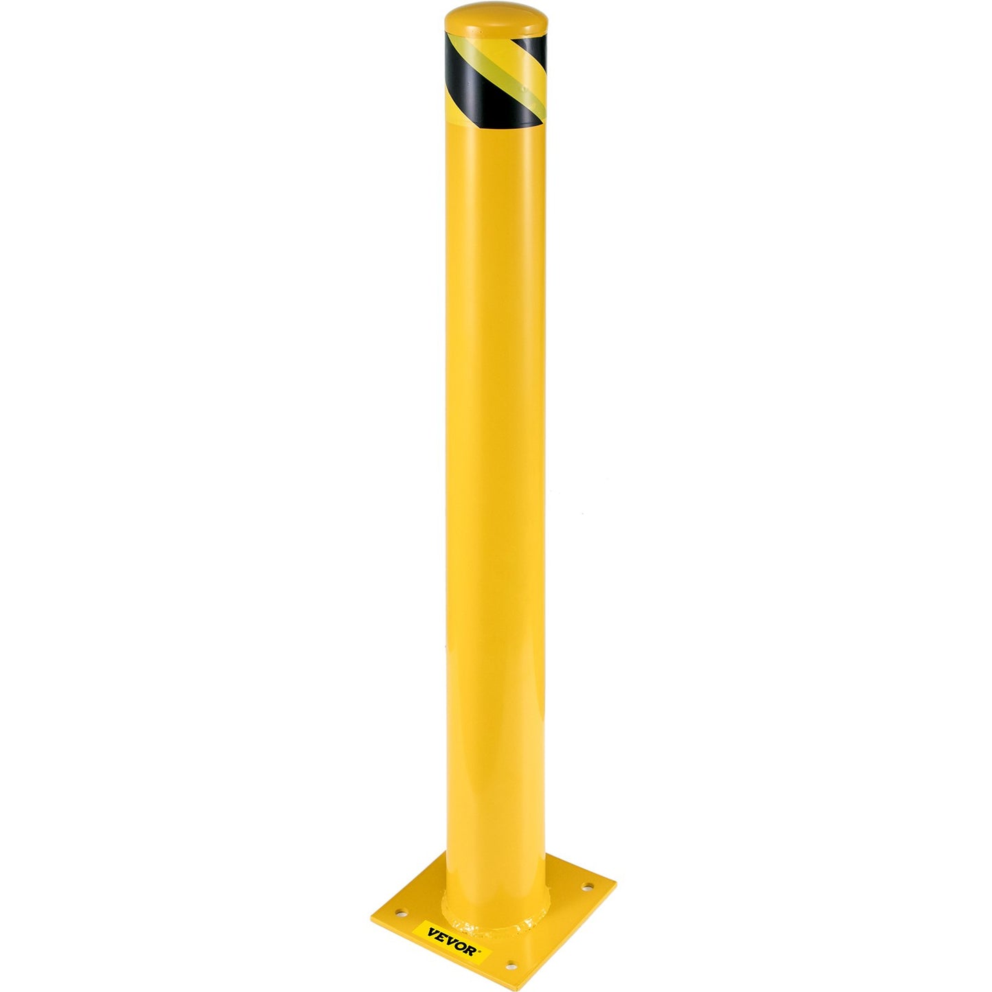 Security Bollard, 42 inch height bollard post, 5.5 inch diameter steel tube bollard, yellow steel bollard, steel security bollard with 8 anchor bolts, perfect for traffic sensitive area