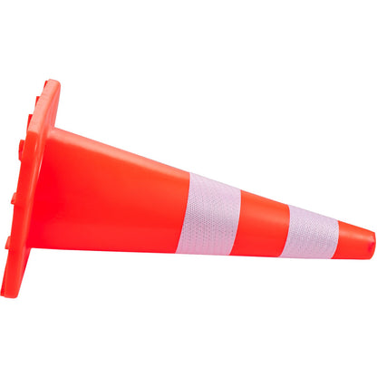 Säkerhetskoner, 28 tum/73 cm höjd, 12 st PVC orange trafikkon med 2 reflekterande kragar och tyngd bas, används för trafikkontroll, uppfartsparkering och skolförbättring