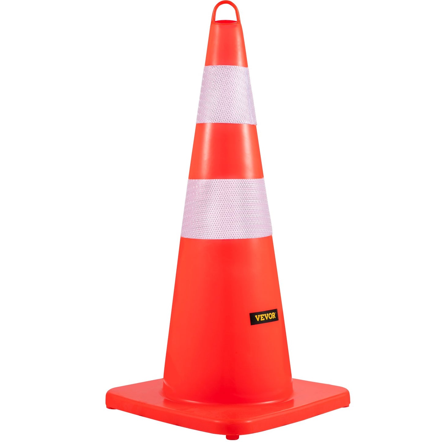 Säkerhetskoner, 10 st 28\" trafikkoner, PVC-orange konstruktionskoner, 2 reflekterande kragar trafikkoner med tyngd bas och handhållen ring som används för trafikkontroll, uppfartsparkering