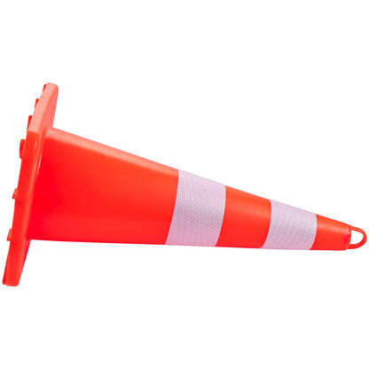 Säkerhetskoner, 10 st 28\" trafikkoner, PVC-orange konstruktionskoner, 2 reflekterande kragar trafikkoner med tyngd bas och handhållen ring som används för trafikkontroll, uppfartsparkering