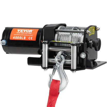 Elektrisk vinsch ATV UTV 4000 lb stålkabel IP55 vattentät fjärrkontroll