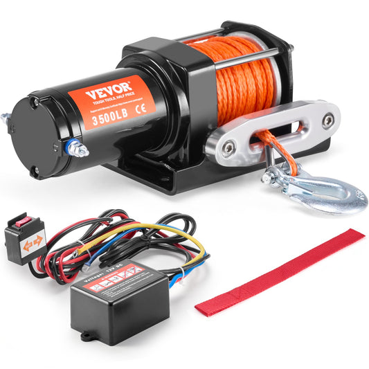 Elektrisk vinsch ATV UTV 3500 lb Syntetrep Vattentät trådad kontroll