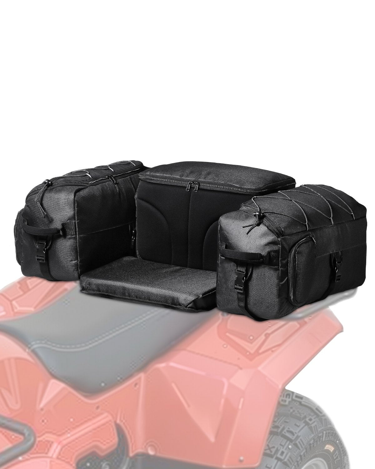 74L ATV Rear Storage Bag 600D Oxford Cloth Rear Cargo Bag &amp; Sponge Pad