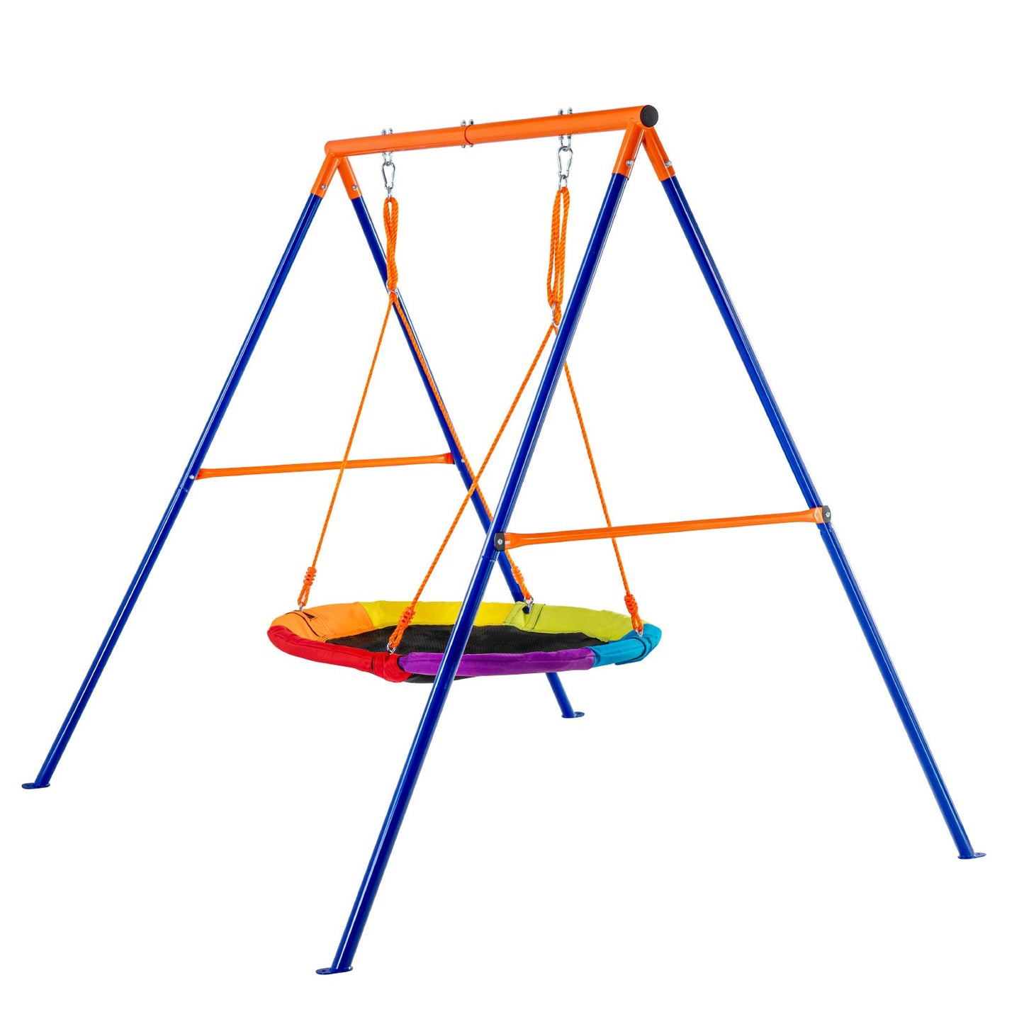 Swing Sets for Backyard 40-inch Barrel Swing Seat A-Frame Metal Stand 440lbs