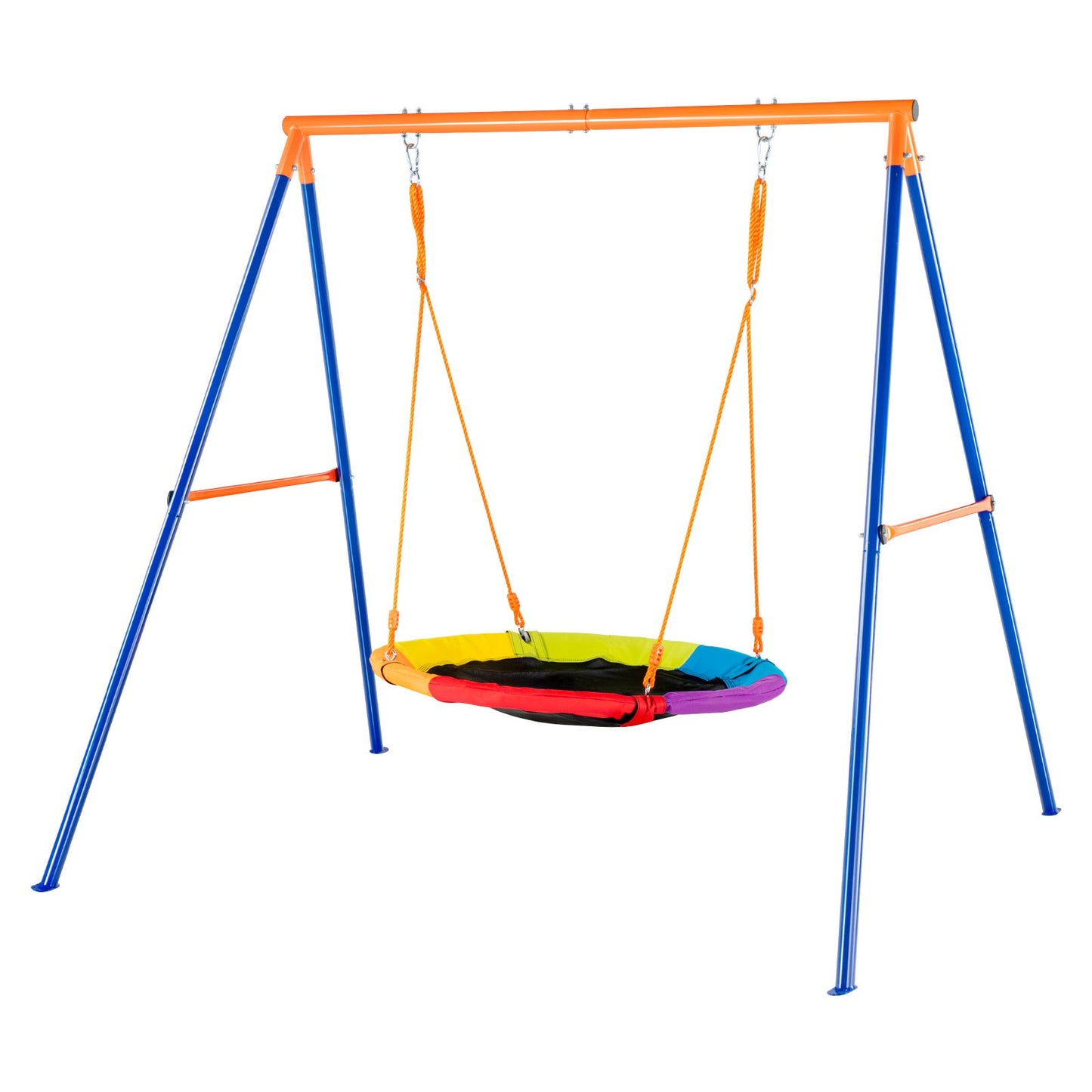 Swing Sets for Backyard 40-inch Barrel Swing Seat A-Frame Metal Stand 440lbs