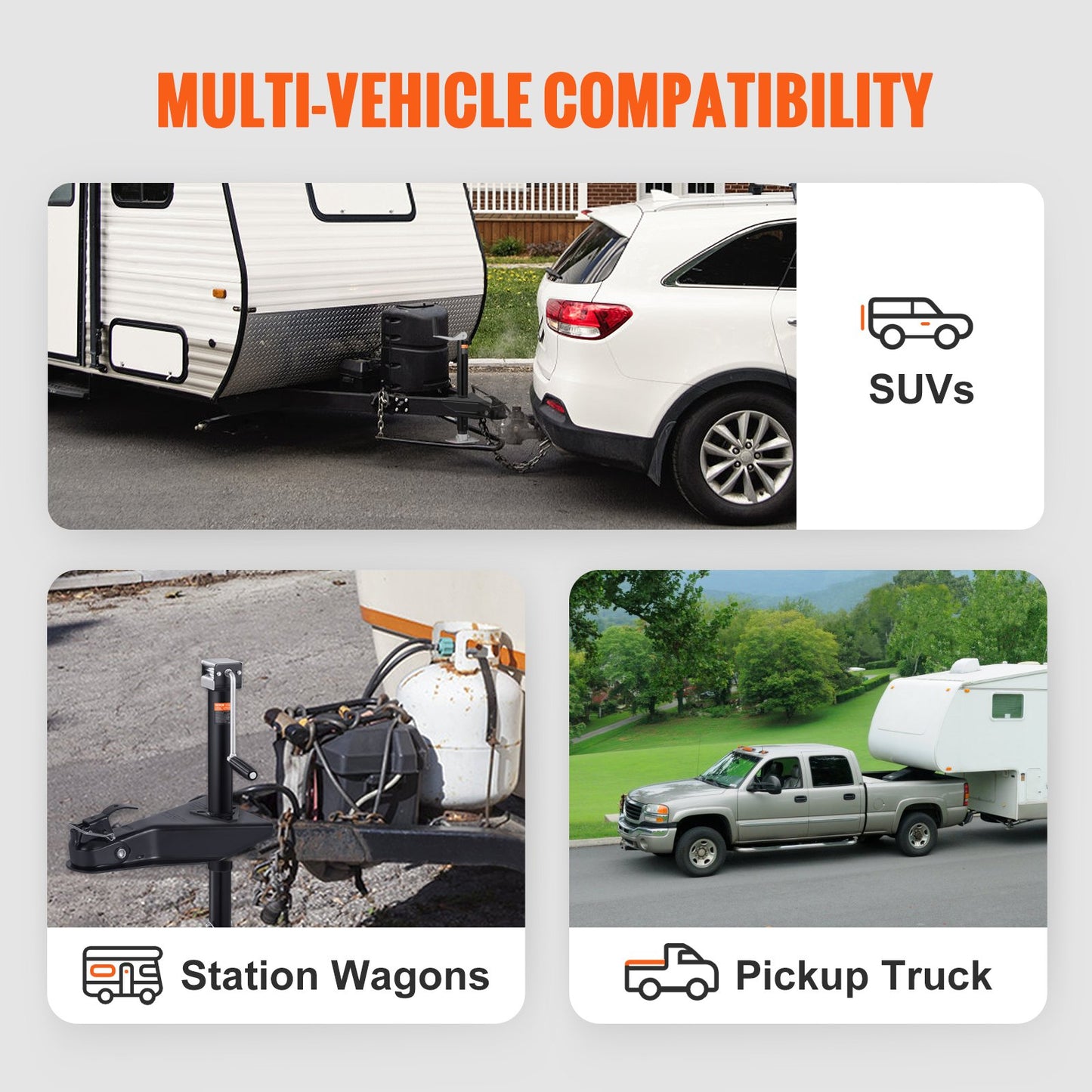 A-Frame Trailer Hitch, Fits 2-inch Ball Size, 8000 lbs Towing Capacity, Heavy Duty Steel Hitch, Ideal for Towing Station Wagons, Pickup Trucks, SUVs, RVs, Black Coating Surface