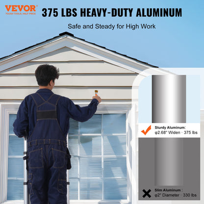 Teleskopisk förlängningsstege 12,5 FT A-form med stabilisatorstång för husbil