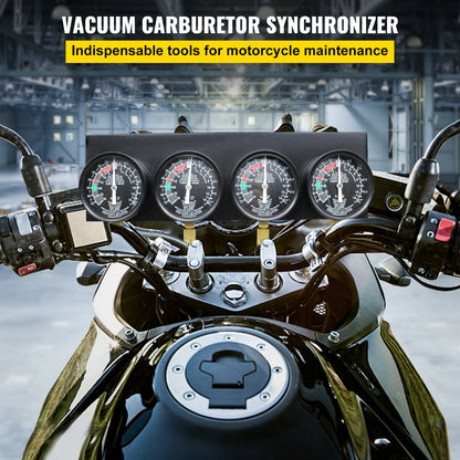 Fuel Vacuum Carburetor Synchronize Tool Kit Fuel Vacuum Carburetor Synchronizer Carb Sync Meter Set with Rubber Hose