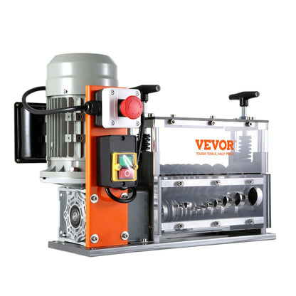 Automatische Abisoliermaschine, 0,06''-1,57'' elektrischer motorisierter Kabelabisolierer, 750 W, 98 ft/min Abisolierer mit sichtbarer Abisoliertiefenreferenz, 10 Kanäle für das Recycling von Kupferschrott