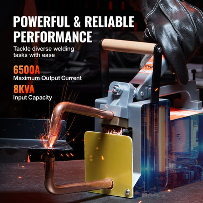 Portable spot welder 1/8-inch thick spot welder with 8KVA input capacity