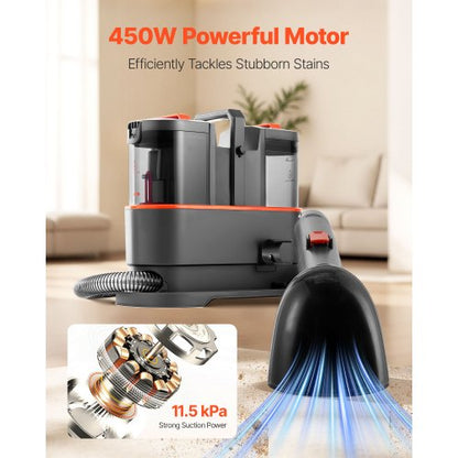 Bärbar Mattrengöringsmaskin 11,5 kPa Möbelrengöring för Mattor och Bilar |  EU