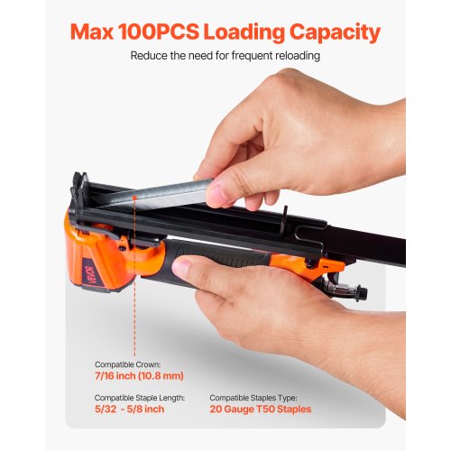 pneumatisk häftpistol, 20 gauge T50 pneumatisk möbelhäftpistol för 10,8 mm krona, 4 mm-16 mm längdklammer, 70-110 PSI lufthäftpistol för träbearbetning, möbelbearbetning, tyg, hantverk, gör-det-själv-projekt |  EU
