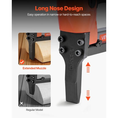 pneumatisk häftpistol, 20 gauge långspetsad häftpistol för möbelbeklädnad, för 50-seriens fintrådshäftklamrar, 12,8 mm krona, 6 mm-16 mm längd, max 110 st. lufthäftpistol för möbelbeklädnad, träbearbetning, gör-det-själv |  EU