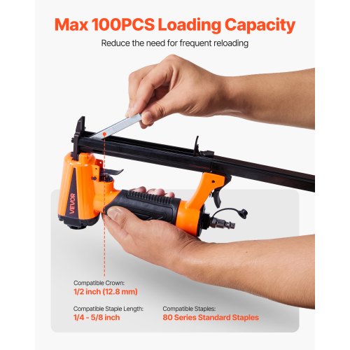 pneumatisk häftpistol, 21 gauge pneumatisk häftpistol för möbelbearbetning, för 80-serien, 12,8 mm krona, 6 mm-16 mm längd, 70-110 PSI lufthäftpistol för träbearbetning, möbelbearbetning, hantverk, gör-det-själv-projekt |  EU