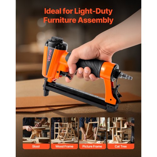 pneumatisk häftpistol, 21 gauge pneumatisk häftpistol för möbelbearbetning, för 80-serien, 12,8 mm krona, 6 mm-16 mm längd, 70-110 PSI lufthäftpistol för träbearbetning, möbelbearbetning, hantverk, gör-det-själv-projekt |  EU