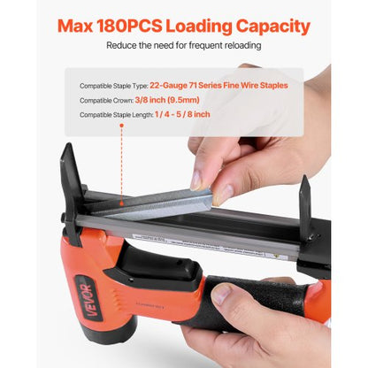 pneumatisk häftpistol, 22 gauge långspetsad häftpistol för möbelbeklädnad, för 71-seriens fintrådshäftklamrar, 9,5 mm krona, 6 mm-16 mm längd, max 180 st. lufthäftpistol för möbelbeklädnad, träbearbetning, gör-det-själv |  EU