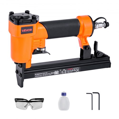 pneumatisk häftpistol, 22 gauge pneumatisk häftpistol för möbelbearbetning, för fintrådshäftklamrar i 71-serien, 9,1 mm krona, 4 mm–16 mm längd, 70–110 PSI lufthäftpistol för träbearbetning, möbelbearbetning, gör-det-själv-projekt |  EU