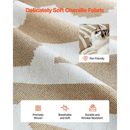 Sofföverdrag 117,72x71,26 tum Reptåligt Chenille-sofföverdrag Khaki |  EU