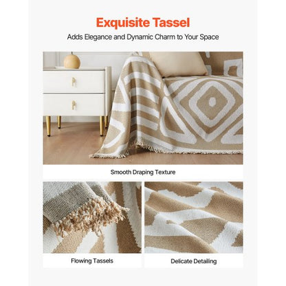 Sofföverdrag 117,72x71,26 tum Reptåligt Chenille-sofföverdrag Khaki |  EU