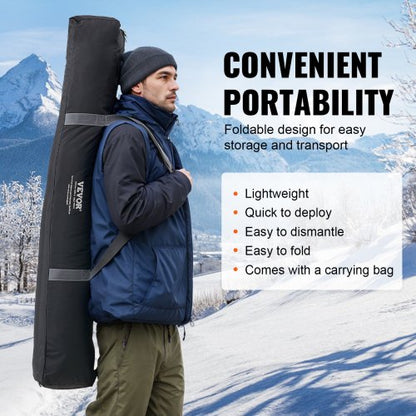 6-8 People Ourdoor Portable Ice Shelter Pop-Up Ice Fishing Shanty Tent | EU