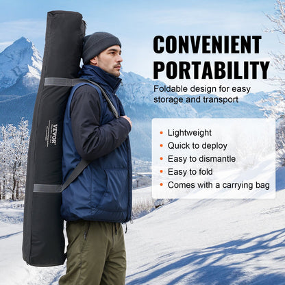 6-8 People Ourdoor Portable Ice Shelter Pop-Up Ice Fishing Shanty Tent