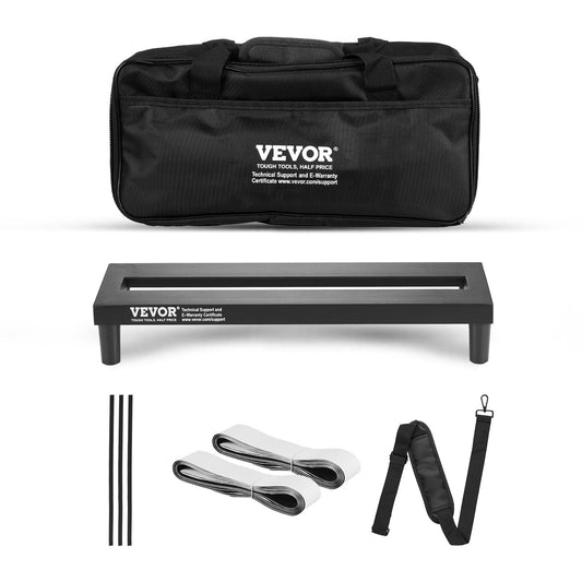 Gitarren-Pedalboard, 15 x 5,7 Zoll, Aluminiumlegierung, 0,8 lbs, superleichtes Gitarreneffekt-Pedalboard mit Tragetasche, hochwertiger Klettverschluss mit festem Schultergurt, für 4–6 Gitarrenpedale, klein
