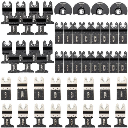 50 Stück oszillierende Sägeblätter, Schnellspann-Multitool-Sägeblatt-Set, HCS-Werkzeugblätter für Holz, Kunststoff, Metall, Nagelbolzen, kompatibel mit Dewalt, Dremel, Fein, Worx, Bosch, Makita, Milwaukee