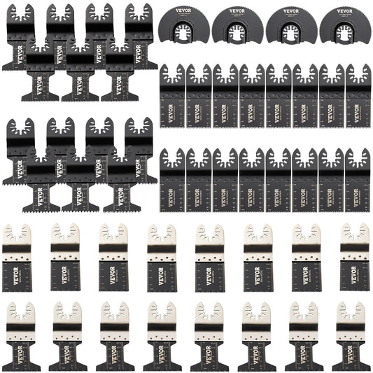 50PCS Oscillating Saw Blades, Quick Release Multitool Blades Kit, HCS Tool Blades for Wood Plastic Metal Nail Bolts, Compatible with Dewalt Dremel Fein Worx Bosch Makita Milwaukee