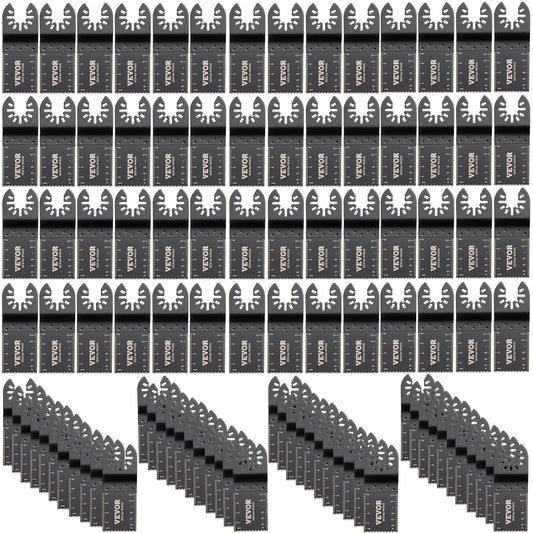 100PCS Oscillating Saw Blades, Quick Release Multitool Blades Kit, HCS Tool Blades for Wood Plastic, Compatible with Dewalt Dremel Fein Worx Bosch Makita Milwaukee