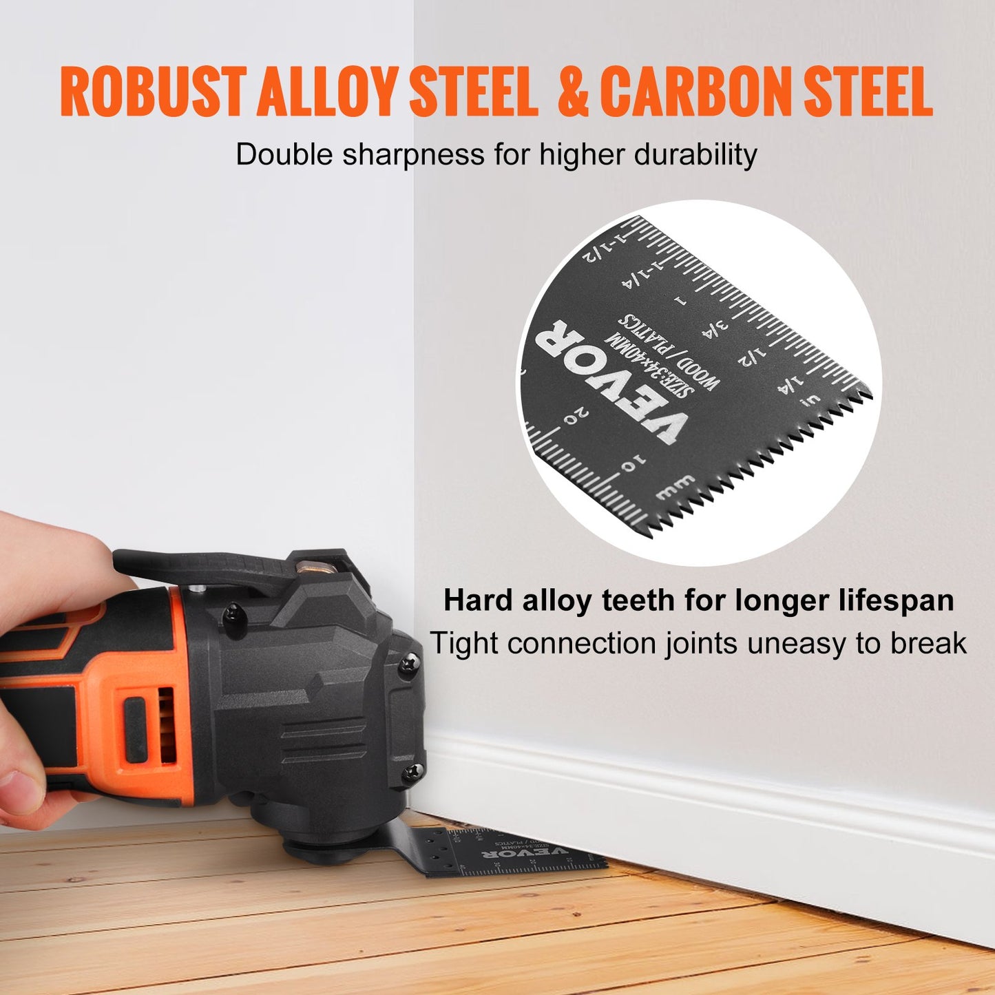 50 ST Oscillerande sågblad, Universal Quick Release Oscillerande sågblad, Multiverktygsverktygsblad för trä Plast Aluminium, Passar Dewalt Milwaukee Hitachi Chicago Craftsman