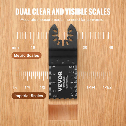 50 ST Oscillerande sågblad, Universal Quick Release Oscillerande sågblad, Multiverktygsverktygsblad för trä Plast Aluminium, Passar Dewalt Milwaukee Hitachi Chicago Craftsman
