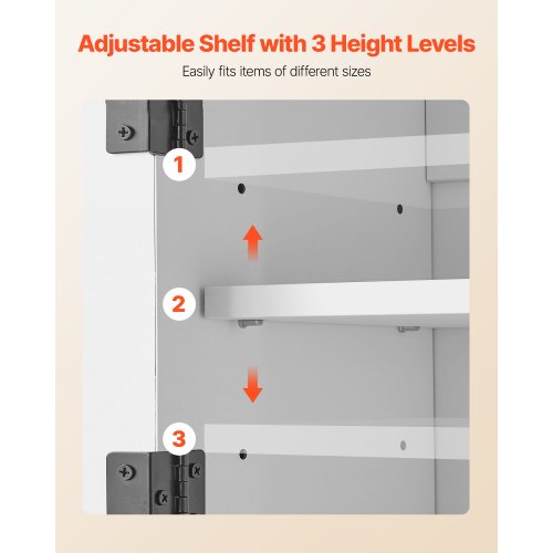Badrumsväggskåp, 2 dörrar och justerbar hylla, Förvaring över toaletten Medicinskåp Väggmonterat, Hängande Organiserare med Låda och Öppen Skiljevägg för Tvättstuga Kök Toalett, Vit |  EU