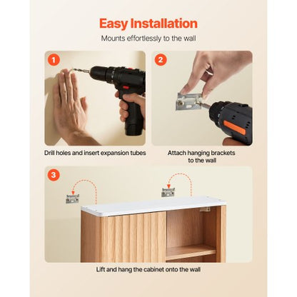 Badrumsväggskåp, med dörr och justerbar hylla, Förvaring över toaletten Medicinskåp Väggmonterad, Hängande Organiserare med Hyllor och Öppen Skiljevägg för Tvättstuga Kök Toalett |  EU