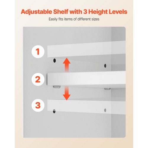 Badrumsväggskåp, 2 dörrar och justerbar hylla, Förvaring över toaletten Medicinskåp Väggmonterat, Platsbesparande Hängande Organiserare med Hyllor för Tvättstuga Kök Toalett, Vit |  EU
