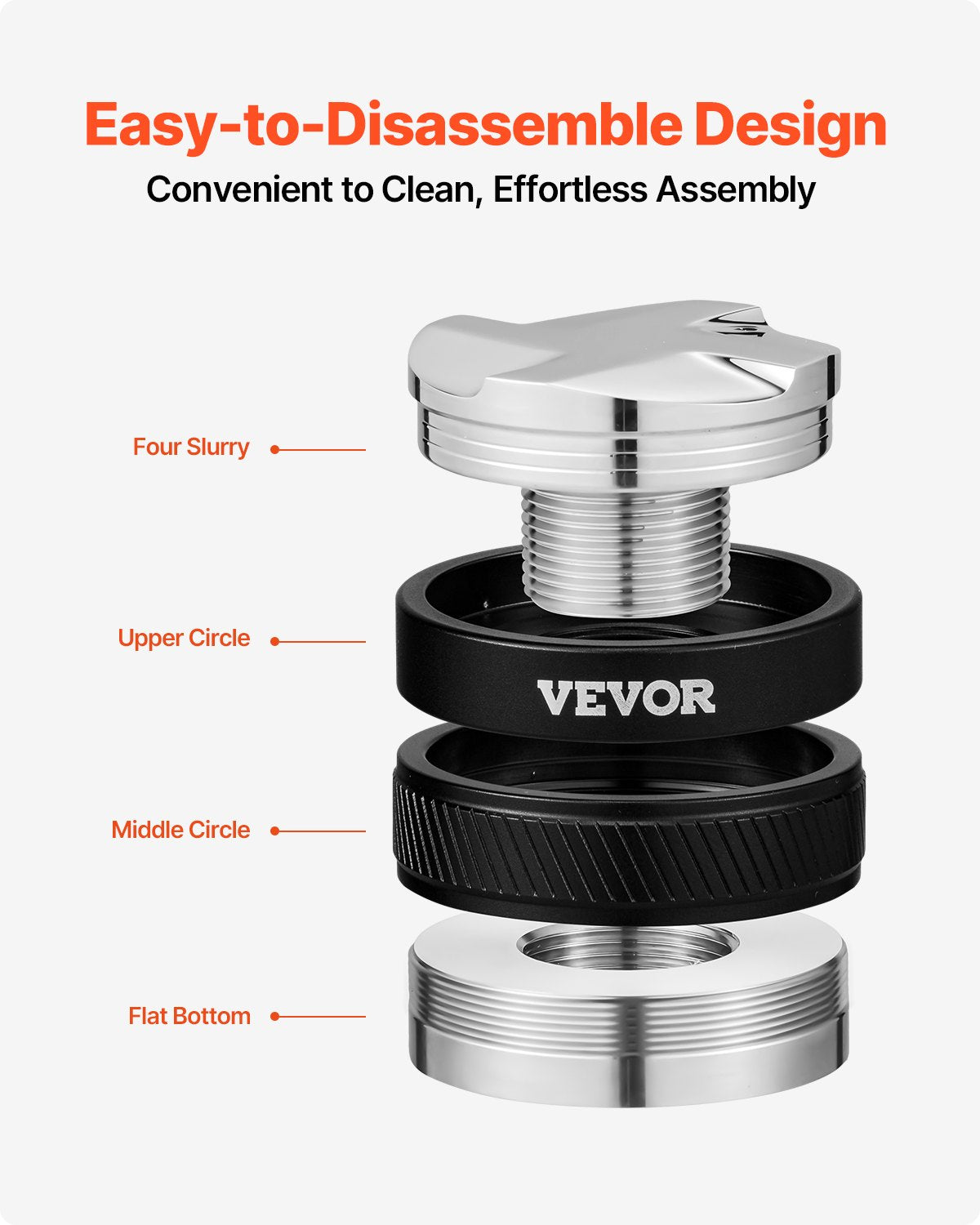 51mm Coffee Distributor 2-in-1 Adjustable Espresso Distributor for Home