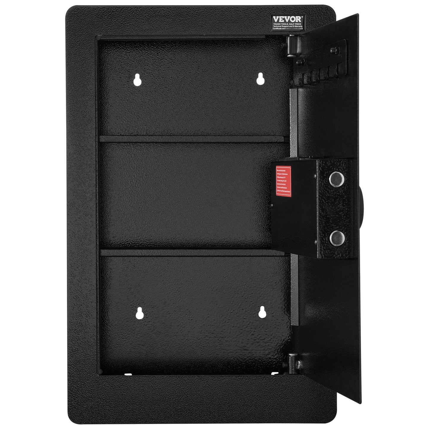 25,59" Tall Wall Safe 3-Leder Hidden Safe med knappsatshyllor och nyckelhållare
