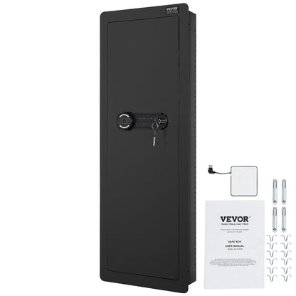 42,91" Tall Wall Gun Safe 4-tier Hidden Gun Safe med knappsats och fingeravtryck