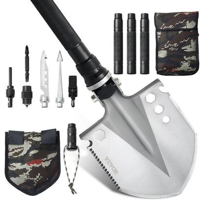 Survival Shovel 13 i 1 Camping Shovel Folding Multitool Portable Compact