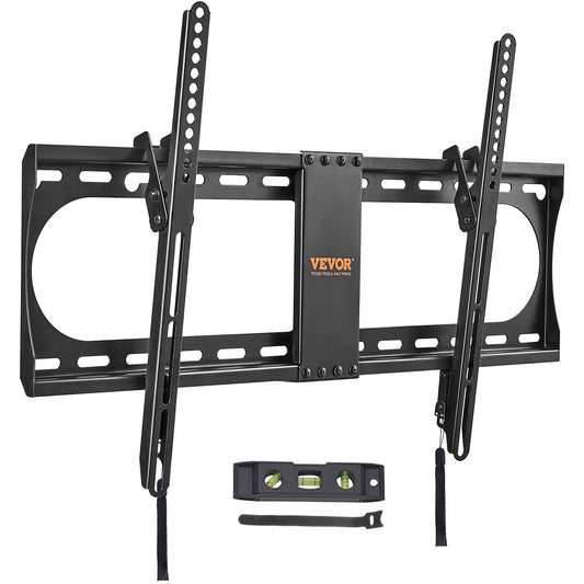 Universal TV-väggfäste, Lågprofil TV-fäste Passar de flesta 37-70 tums TV-apparater, Väggfäste med lutande TV, Max VESA 600x400 mm, Rymmer upp till 132 lbs