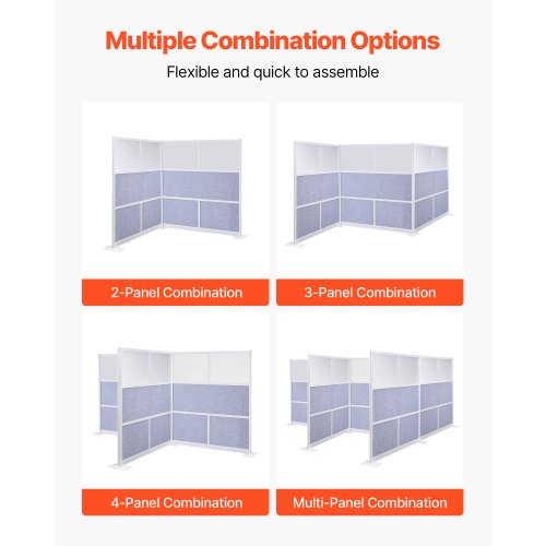 Kontorsavdelare Sekretesspanel, 1-pack, 1778 x 1778 mm Modulär Väggrumsavdelare, PET Arbetsstation Båsavdelare med Frostade Fönster, Fristående Sekretesspanel för Kontorsbibliotek |  EU