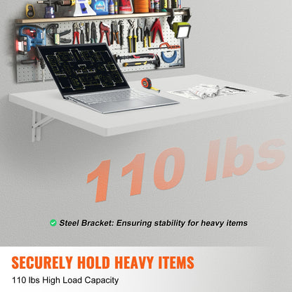 An der Wand montierter schwimmender Klapptisch, Laptop-Schreibtisch, Home Office, 39,37 x 19,69 Zoll