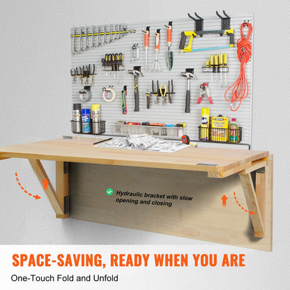 An der Wand montierter schwimmender Klapptisch, Laptop-Schreibtisch, Home Office, 31,5 x 23,62 Zoll