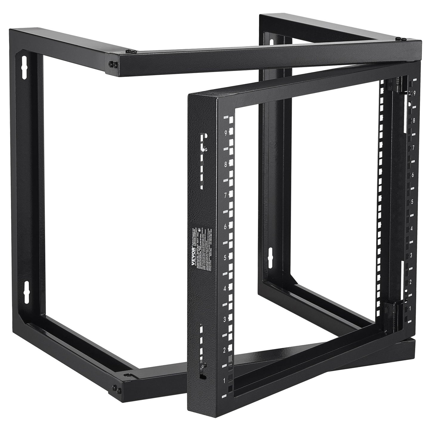 9U-Wandmontage-Rack 150 lbs/68,04 kg Open Frame Server-Netzwerk-Rack Schwarz