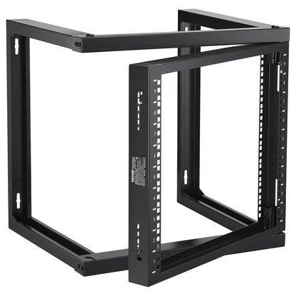 9U-Wandmontage-Rack 150 lbs/68,04 kg Open Frame Server-Netzwerk-Rack Schwarz